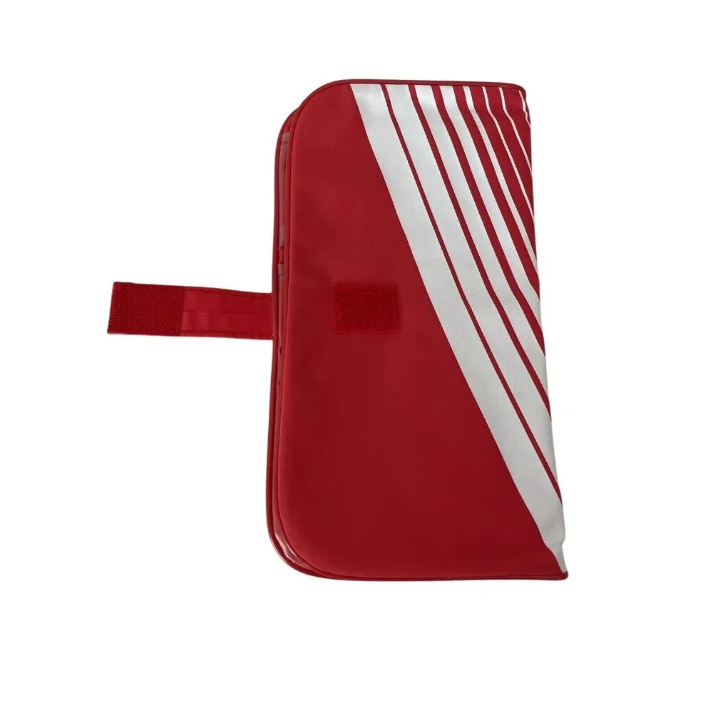 Vintage Globus Travel Organizer Red & White Vinyl 80s Airline Souvenir With Mult - Picture 3 of 10